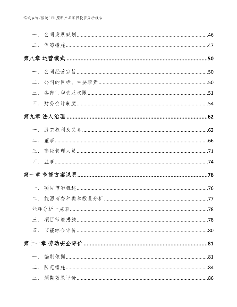 铜陵LED照明产品项目投资分析报告_范文模板_第3页