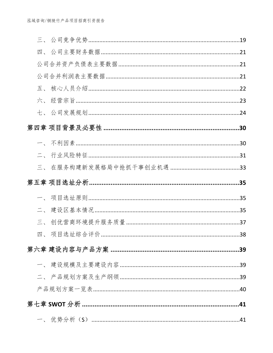 铜陵竹产品项目招商引资报告【模板范文】_第2页