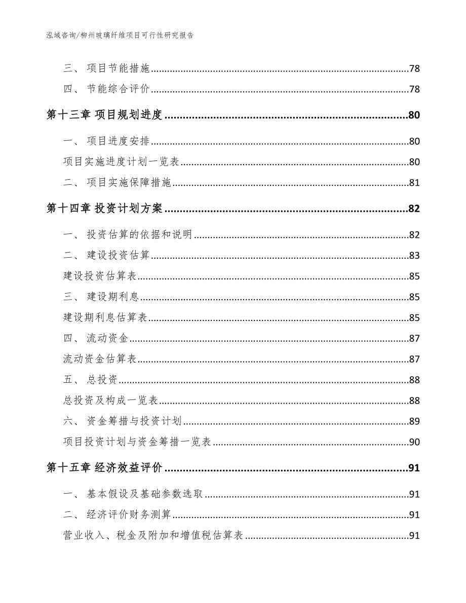 柳州玻璃纤维项目可行性研究报告范文参考_第5页