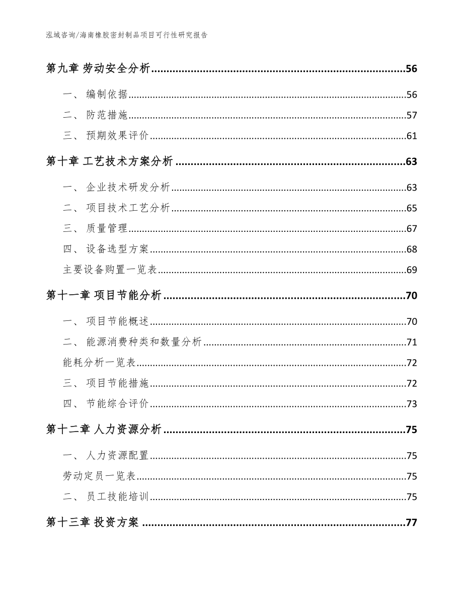 海南橡胶密封制品项目可行性研究报告（范文模板）_第3页