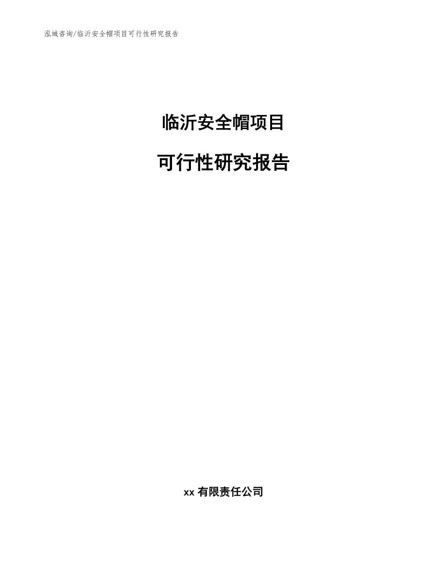 临沂安全帽项目可行性研究报告_模板范文_第1页