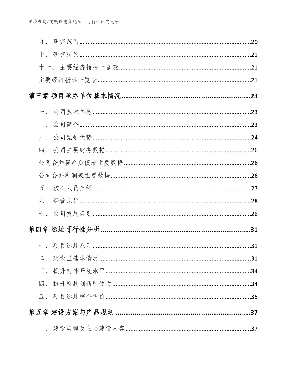 昆明硝态氮肥项目可行性研究报告（范文模板）_第4页