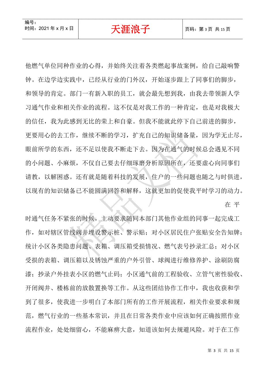 燃气行业个人年度总结_第3页