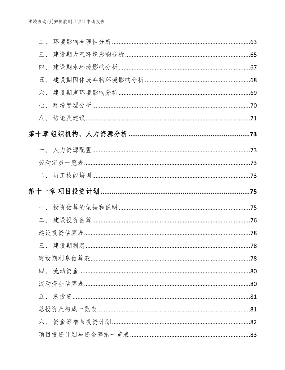 延安橡胶制品项目申请报告【模板参考】_第3页