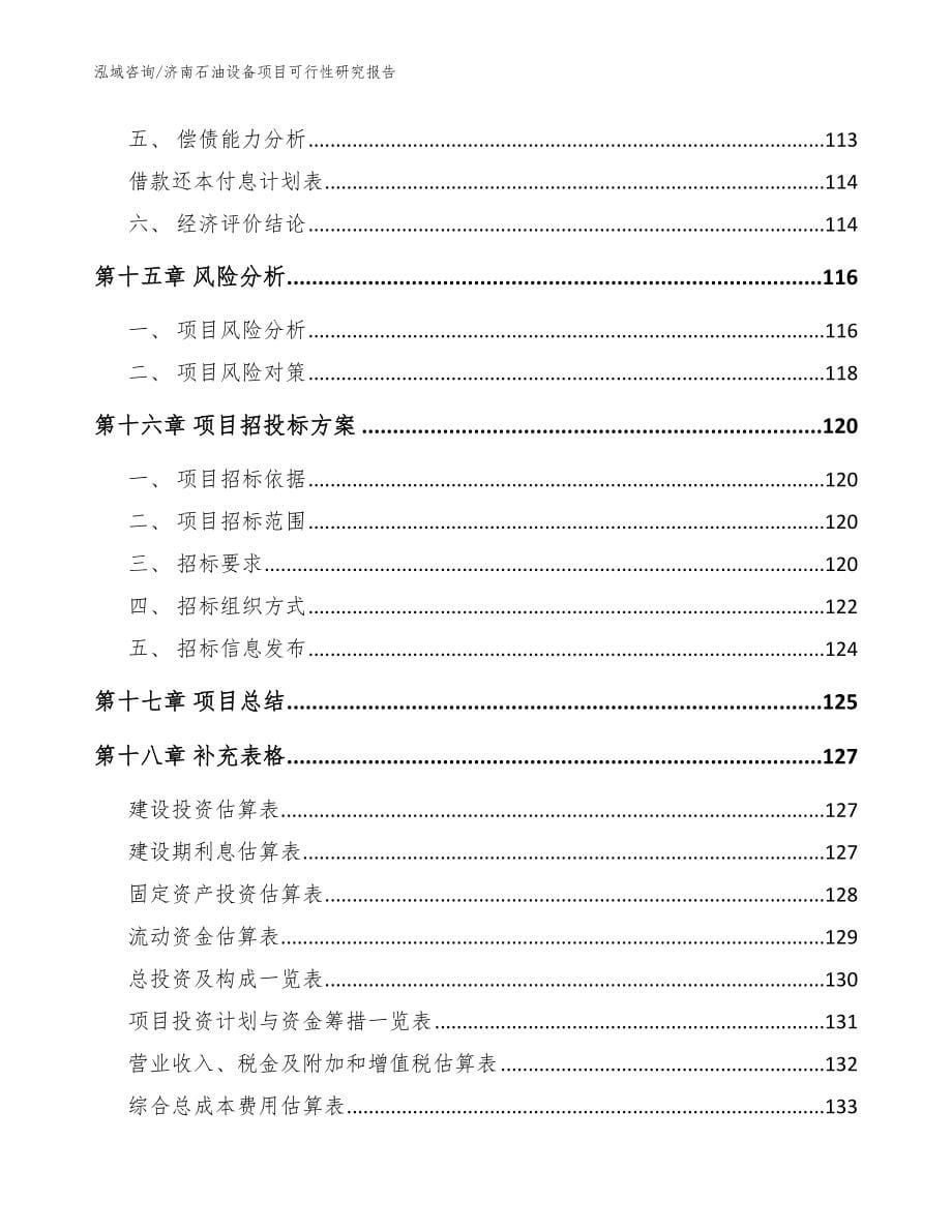 济南石油设备项目可行性研究报告（范文）_第5页