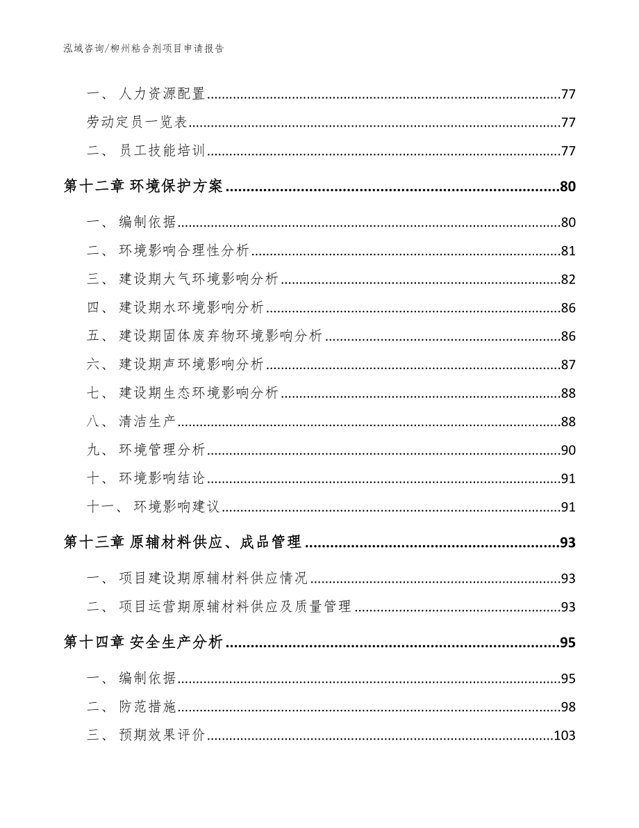 柳州粘合剂项目申请报告范文_第4页