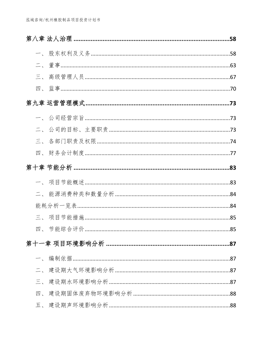 杭州橡胶制品项目投资计划书_模板范文_第3页