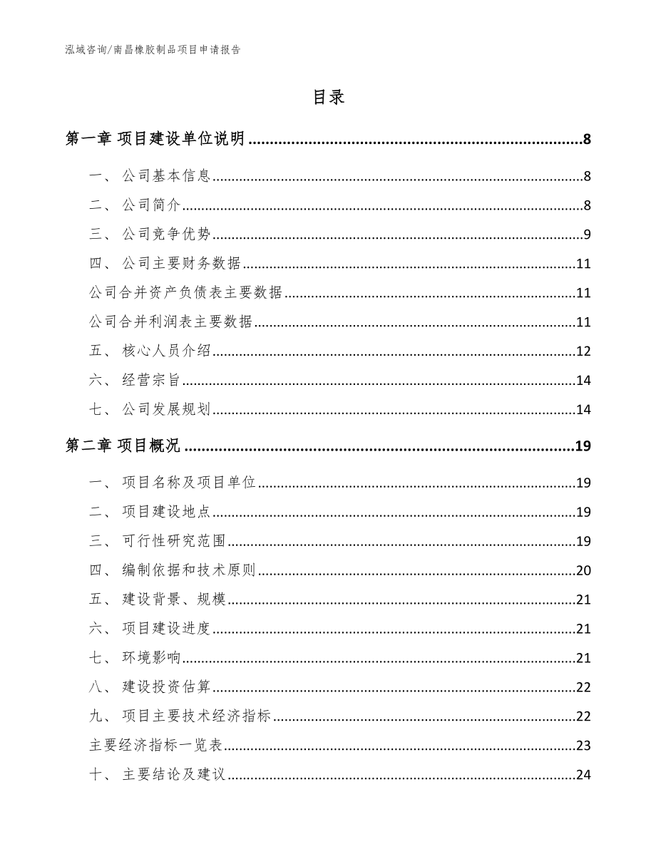 南昌橡胶制品项目申请报告（范文参考）_第2页