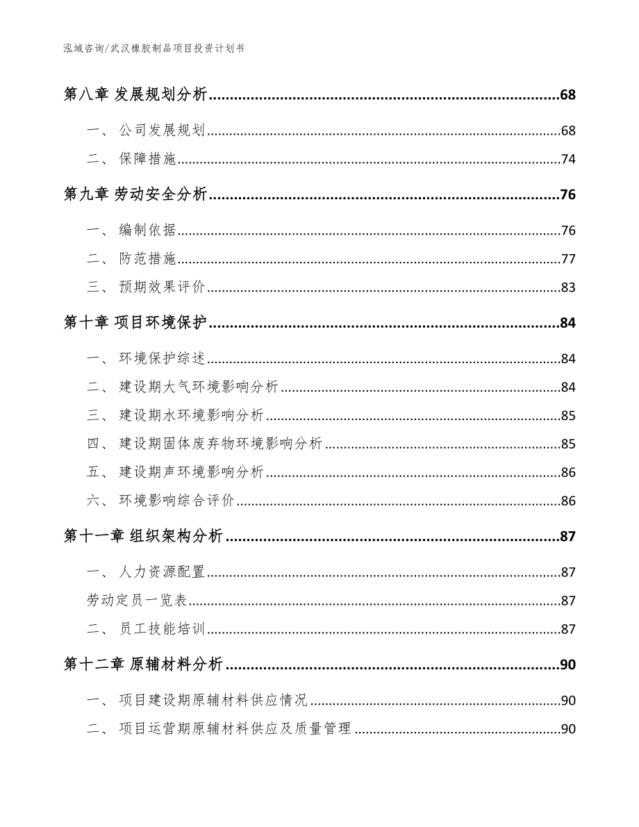武汉橡胶制品项目投资计划书_参考范文_第3页