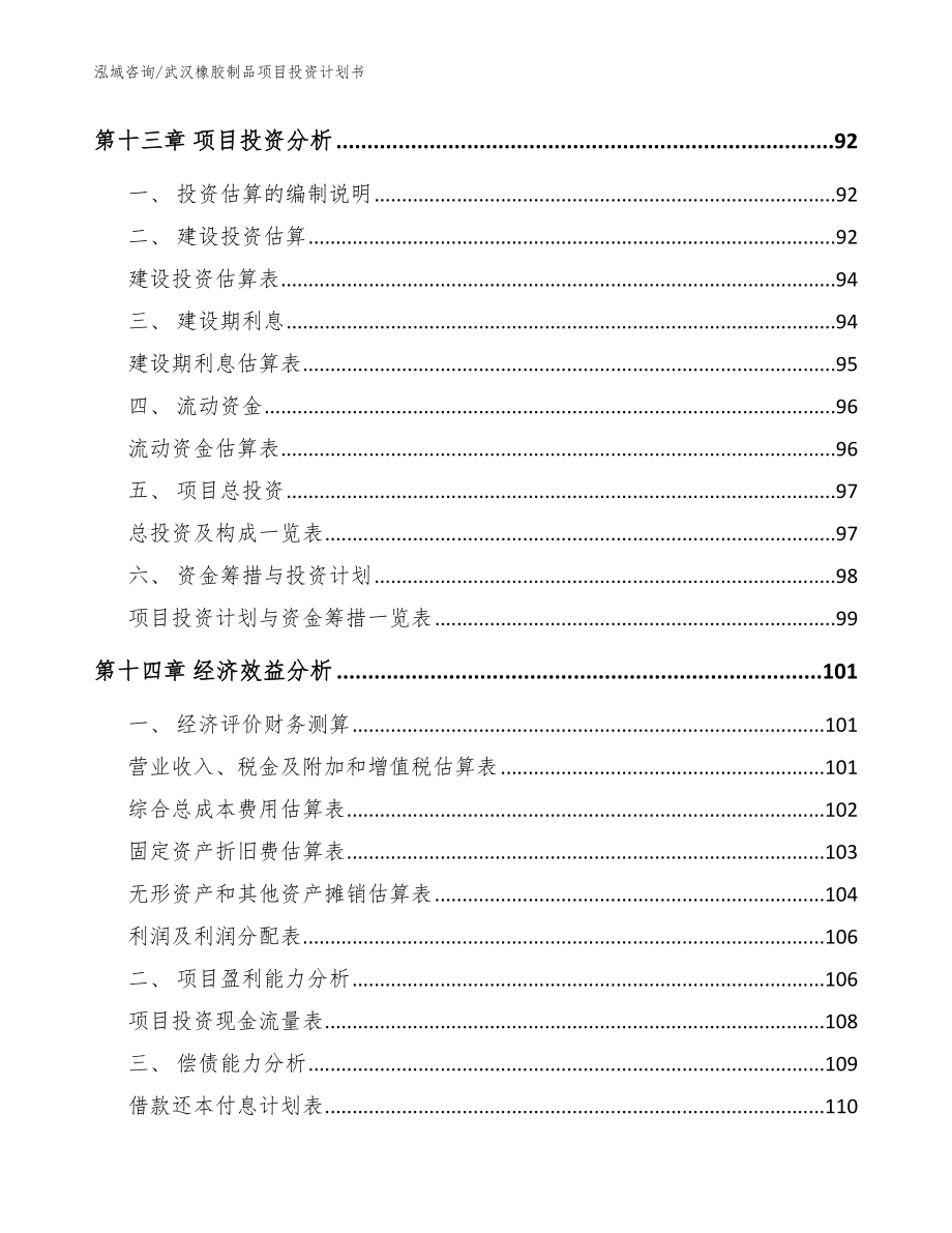 武汉橡胶制品项目投资计划书_参考范文_第4页