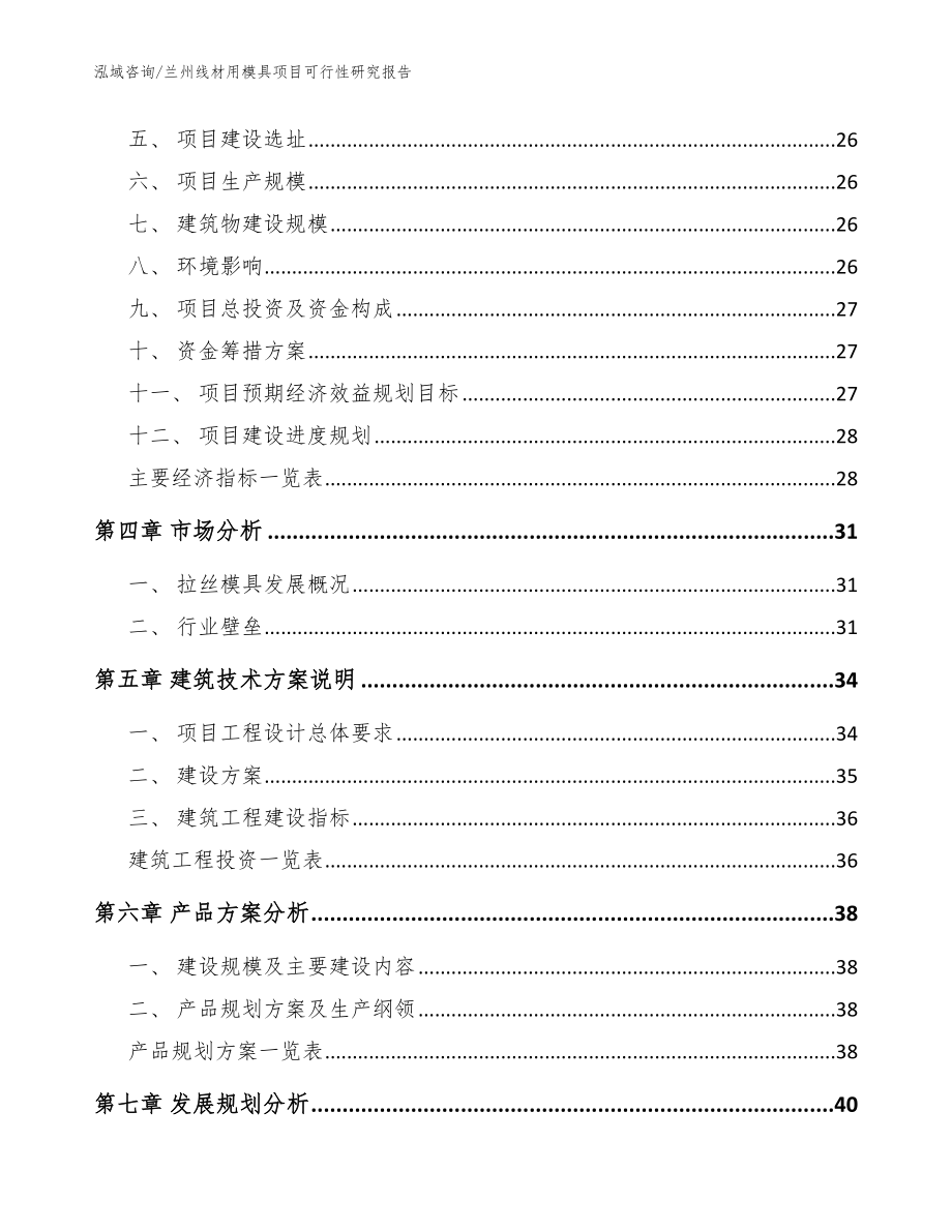 兰州线材用模具项目可行性研究报告【范文】_第2页