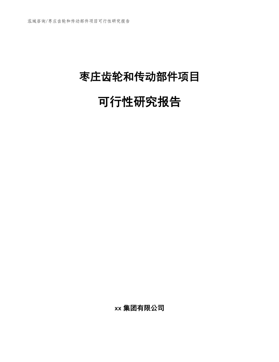 枣庄齿轮和传动部件项目可行性研究报告模板_第1页