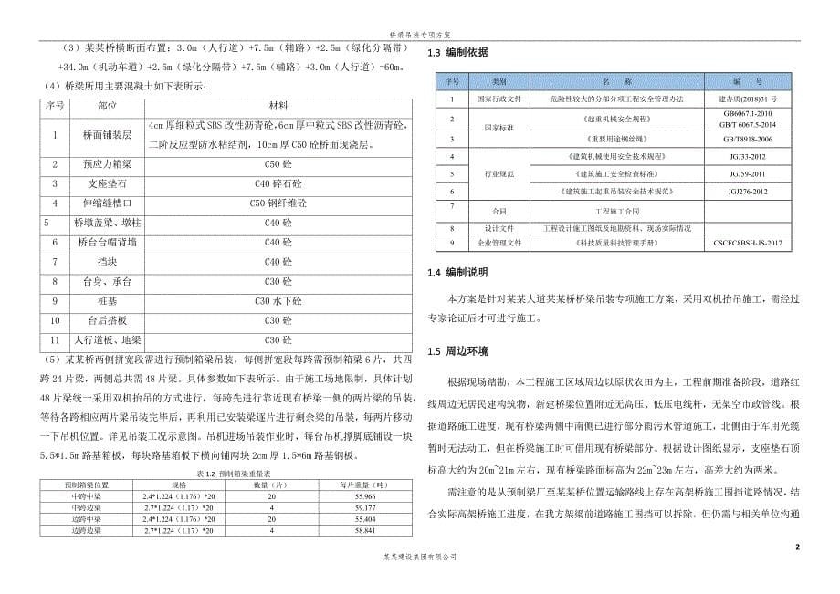 某某大道桥梁箱梁吊装施工专项方案-论证_第5页