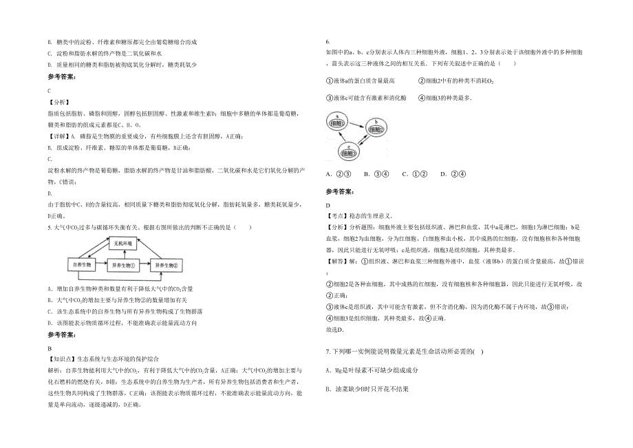 河南省商丘市张公店中学高三生物月考试卷含解析_第2页