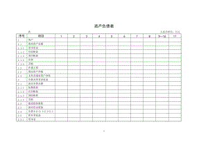 资金项目资产负债表模板