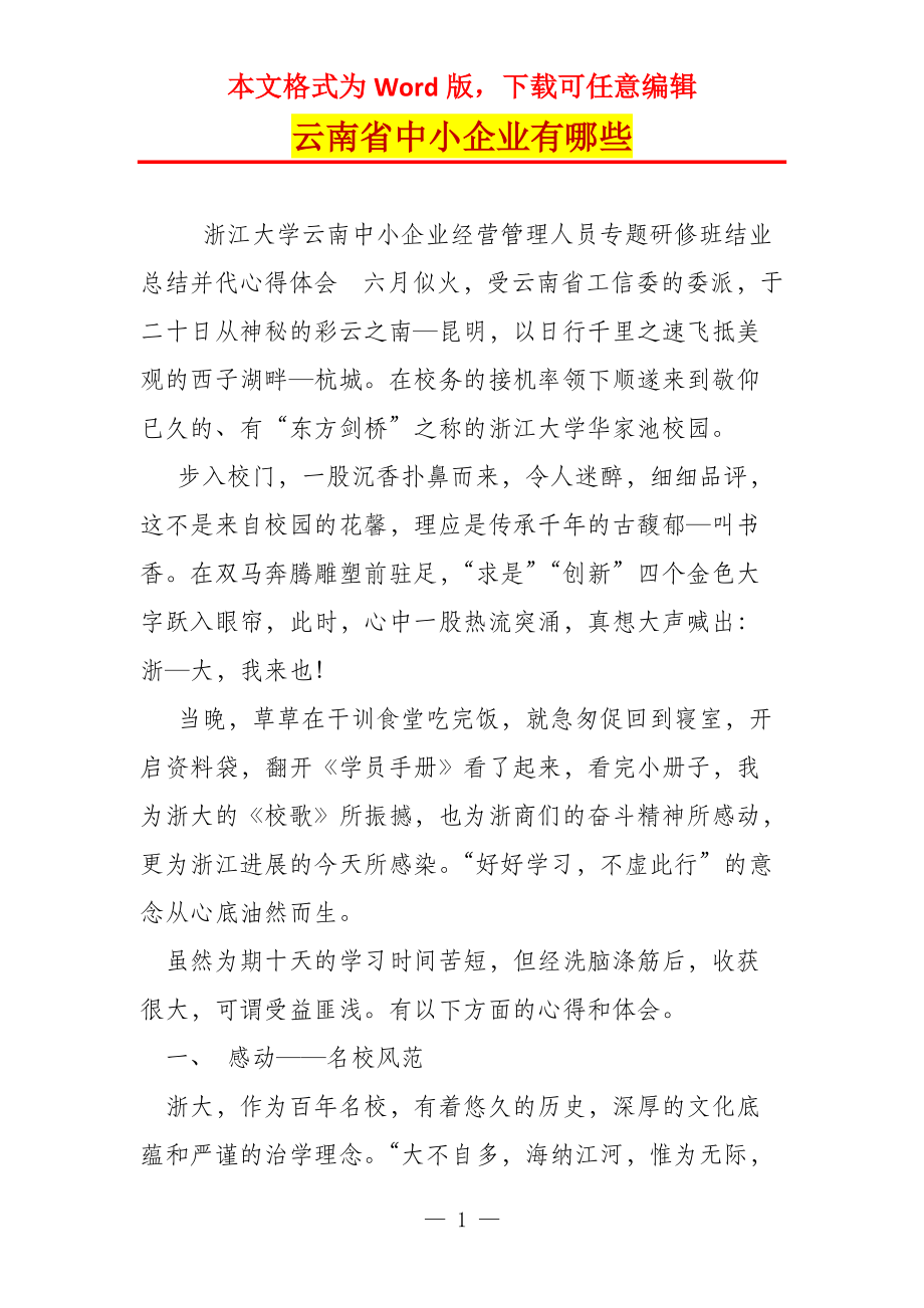 云南省中小企业有哪些_第1页