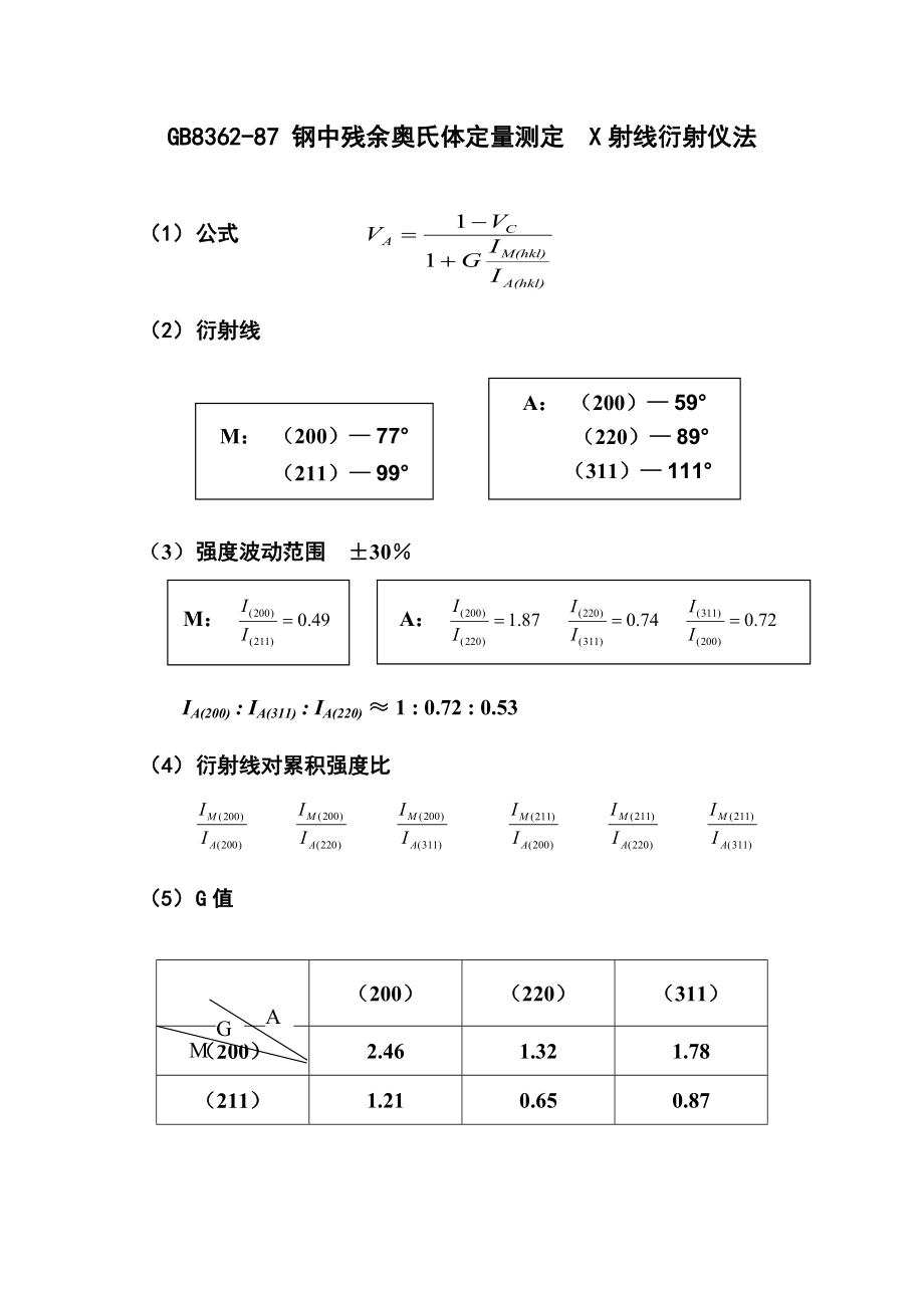 钢中残余奥氏体定量测定X射线衍射仪法_第1页