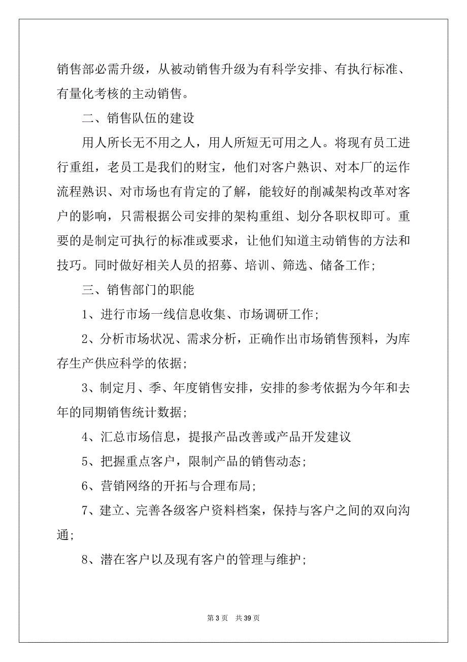 2022年营销总监工作计划(10篇)_第3页