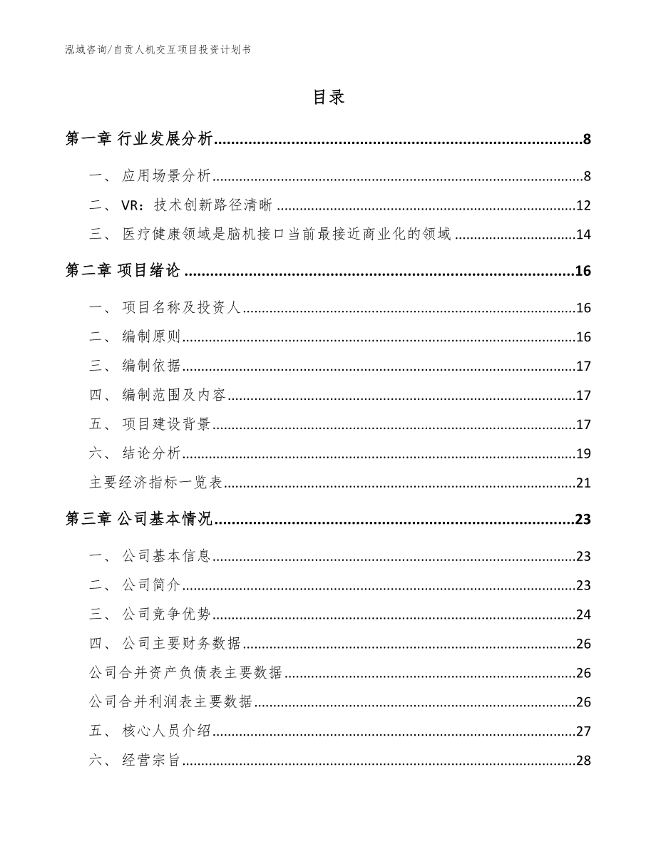 自贡人机交互项目投资计划书模板_第2页