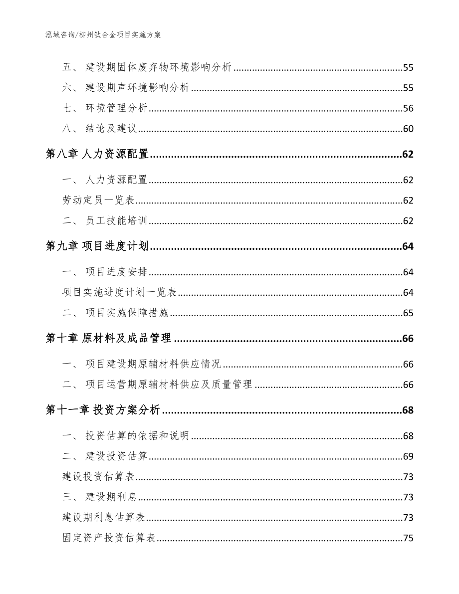 柳州钛合金项目实施方案_参考模板_第4页