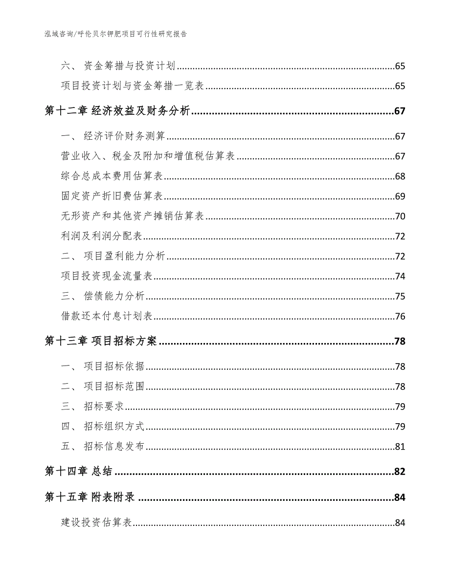 呼伦贝尔钾肥项目可行性研究报告（参考范文）_第4页