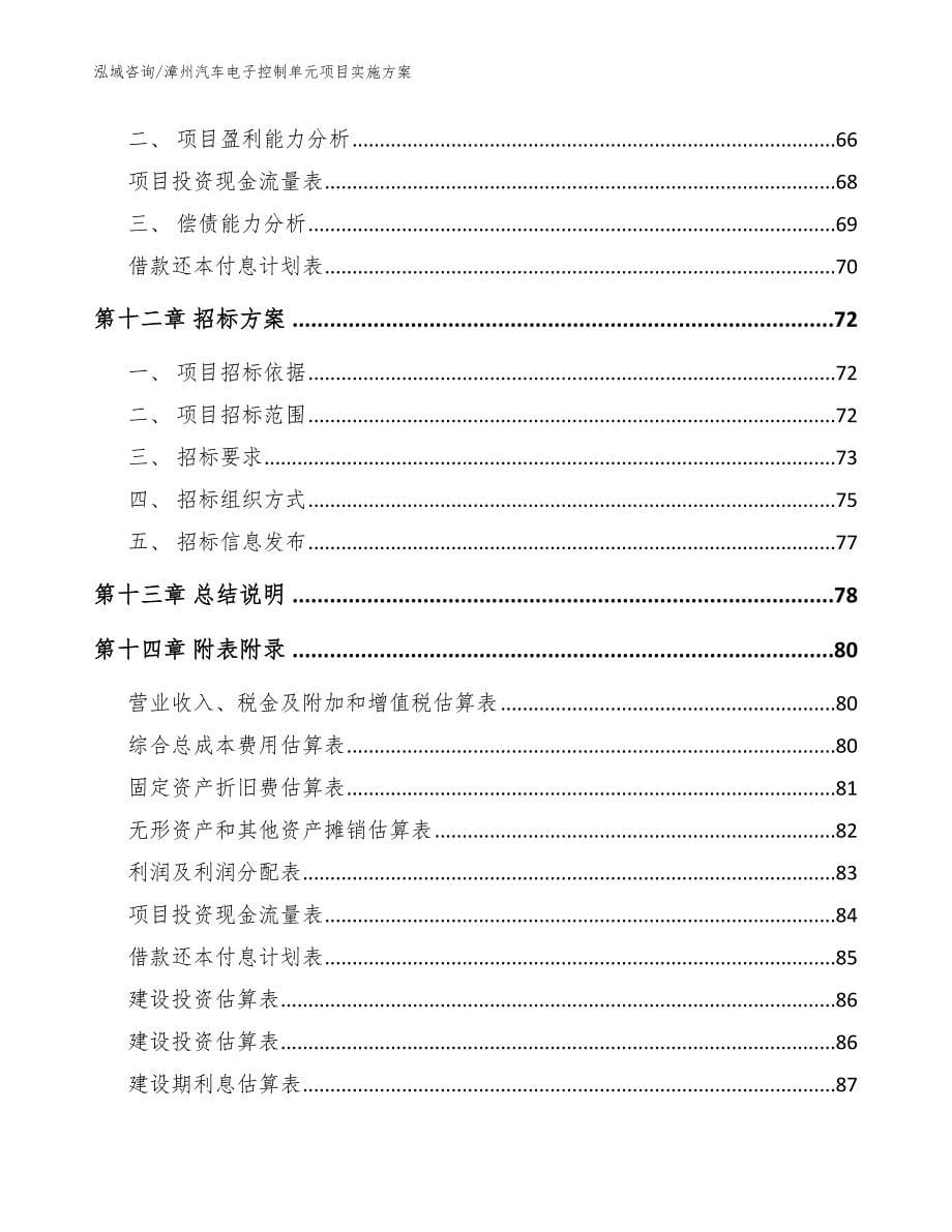 漳州汽车电子控制单元项目实施方案【范文参考】_第5页