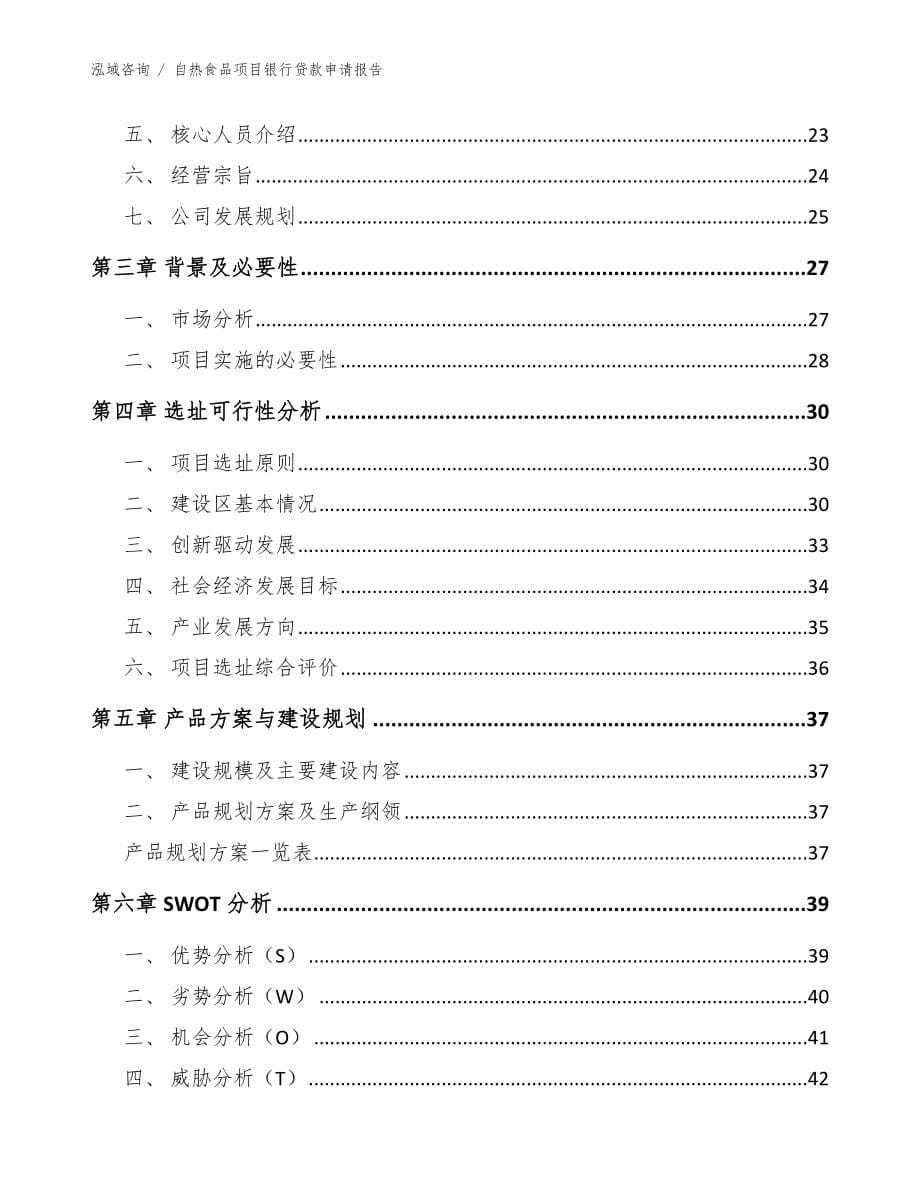 自热食品项目银行贷款申请报告【模板】_第5页