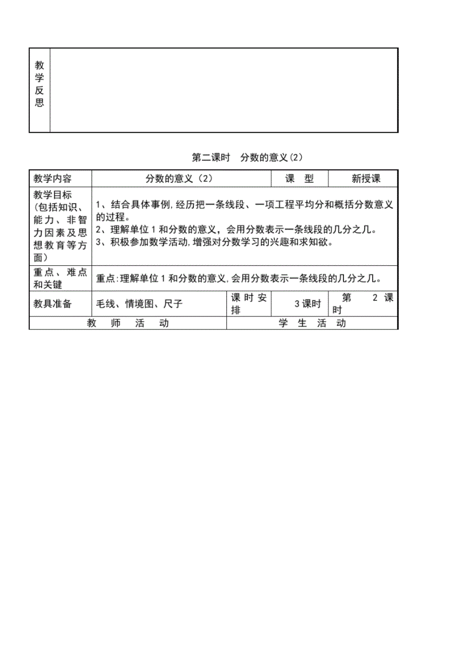 四年级数学下册第五单元《分数的意义和性质》教案冀教版(最新整理)_第4页