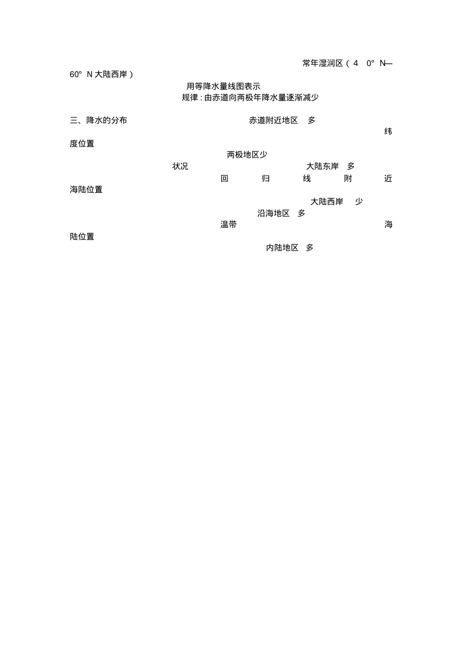 七年级地理上册3.3降水和降水的分布教案3新人教版(2021-2022学年)_第3页