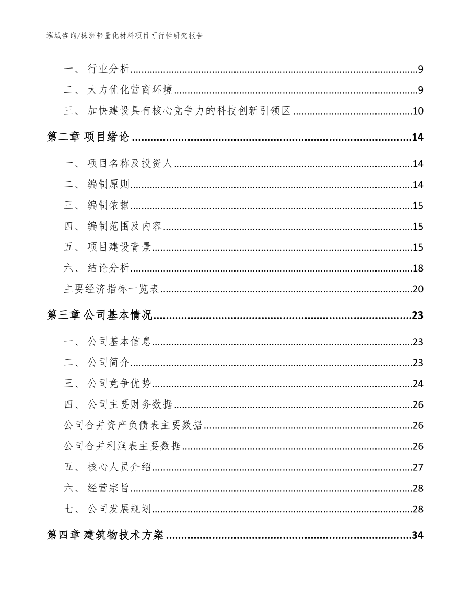 株洲轻量化材料项目可行性研究报告【范文模板】_第3页