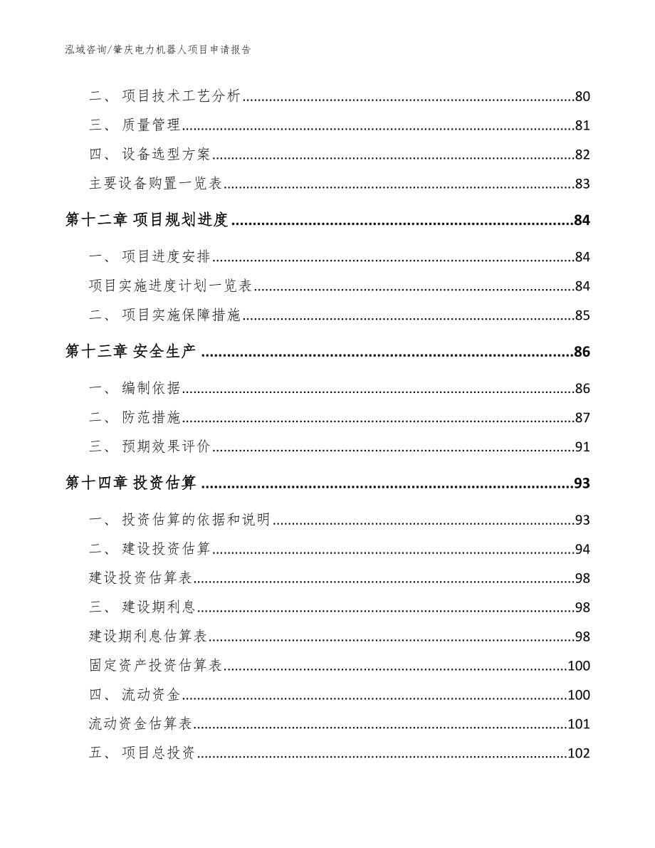 肇庆电力机器人项目申请报告【模板范本】_第5页