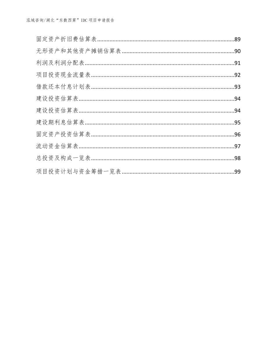 湖北“东数西算”IDC项目申请报告模板范本_第5页