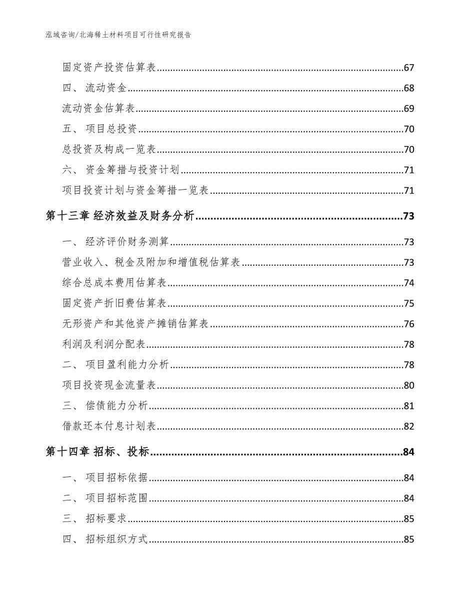 北海稀土材料项目可行性研究报告_范文_第5页