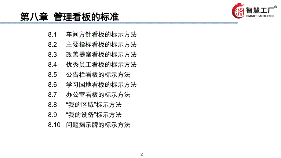 企业全面可视化管理全套8.管理看板的标准[5228]_第2页