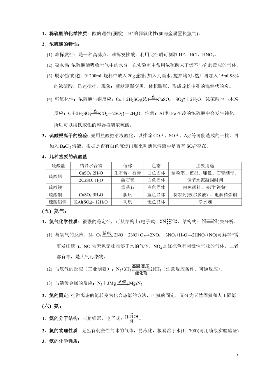 《沪科版-高一化学下学期知识点总结》_第3页