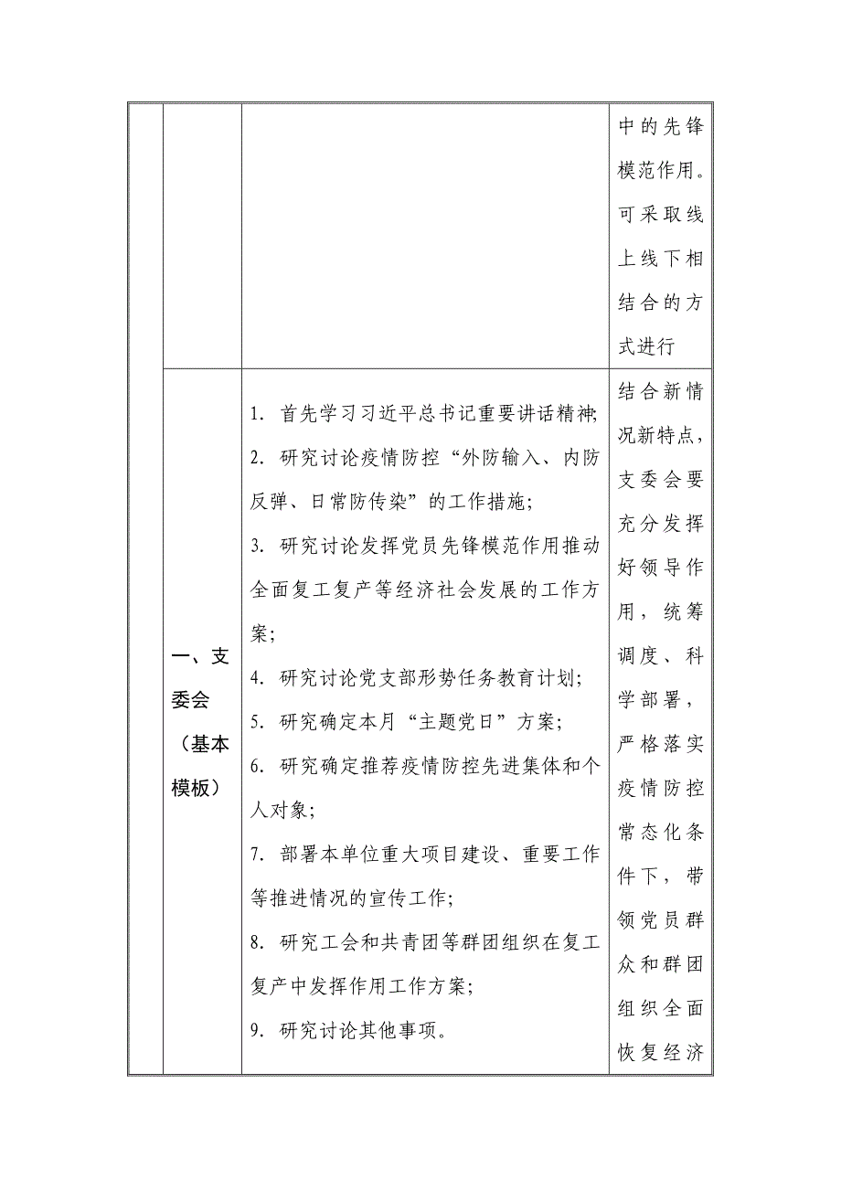 XX局机关党支部第二季度“三会一课”工作计划（表格版）_第2页