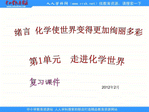 人教版化学九上第一单元《走进化学世界》ppt复习课件1资料