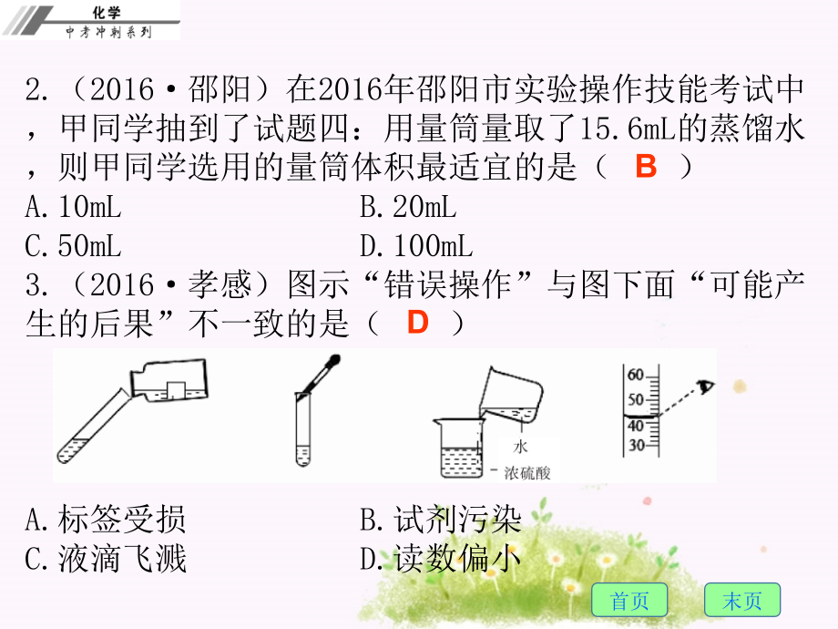 2017年中考化学总复习课件 第二十三章常用仪器及基本实验操作资料_第3页