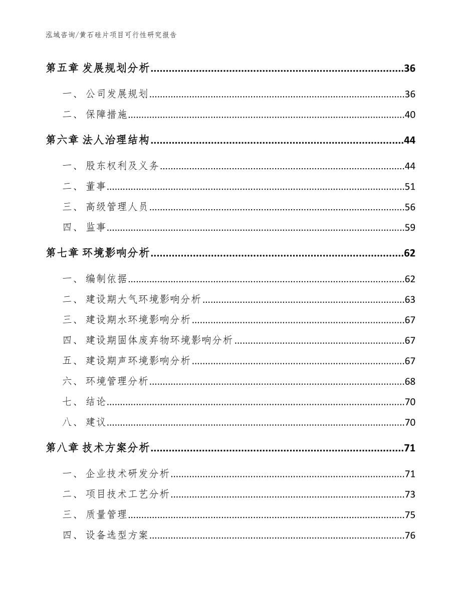 黄石硅片项目可行性研究报告（范文参考）_第5页