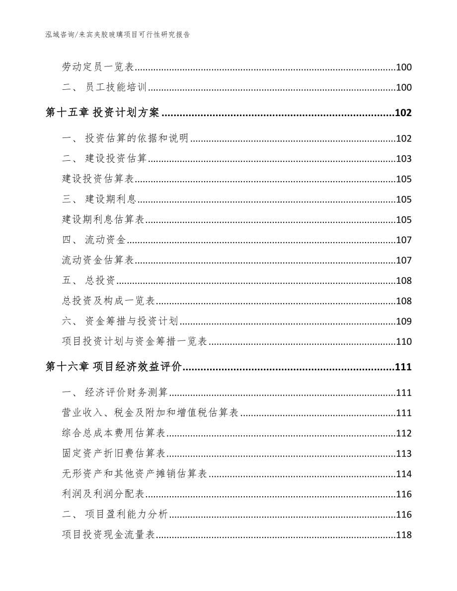 来宾夹胶玻璃项目可行性研究报告范文模板_第5页