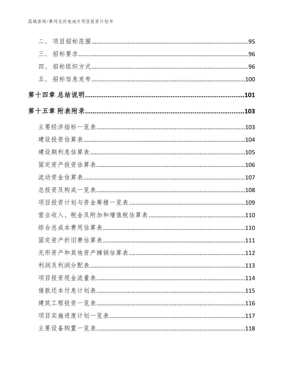 黄冈光伏电池片项目投资计划书（参考模板）_第5页