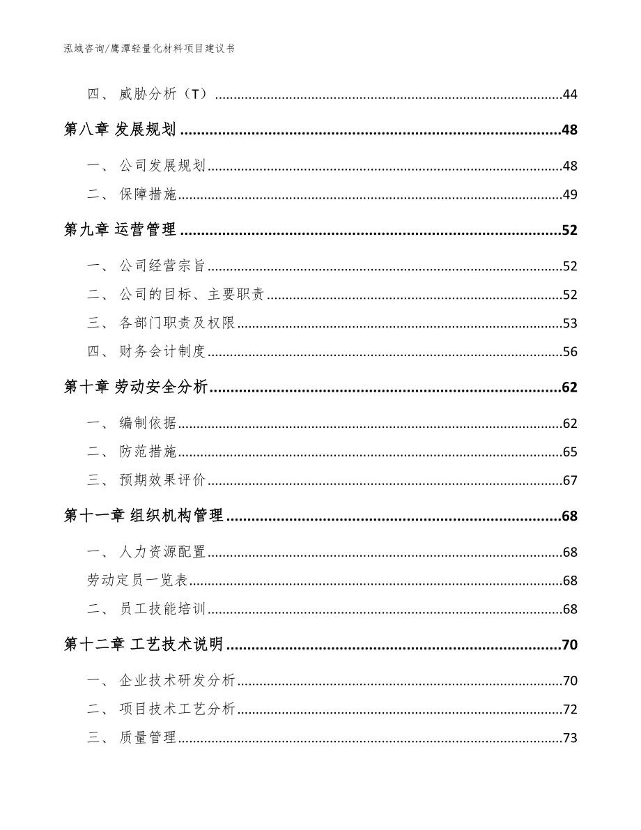 鹰潭轻量化材料项目建议书_模板_第4页