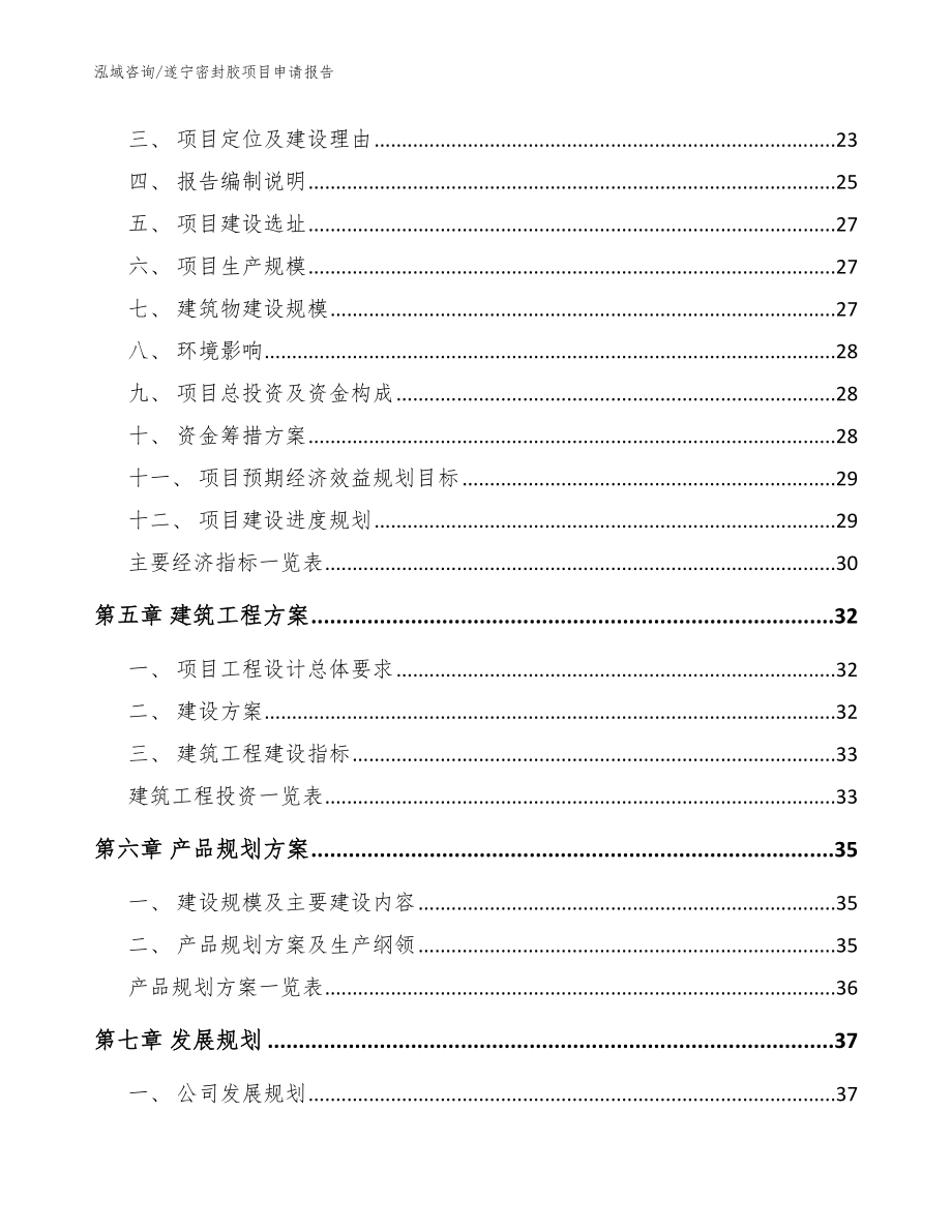 遂宁密封胶项目申请报告模板_第2页