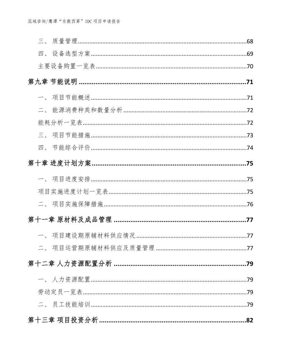 鹰潭“东数西算”IDC项目申请报告模板范文_第4页