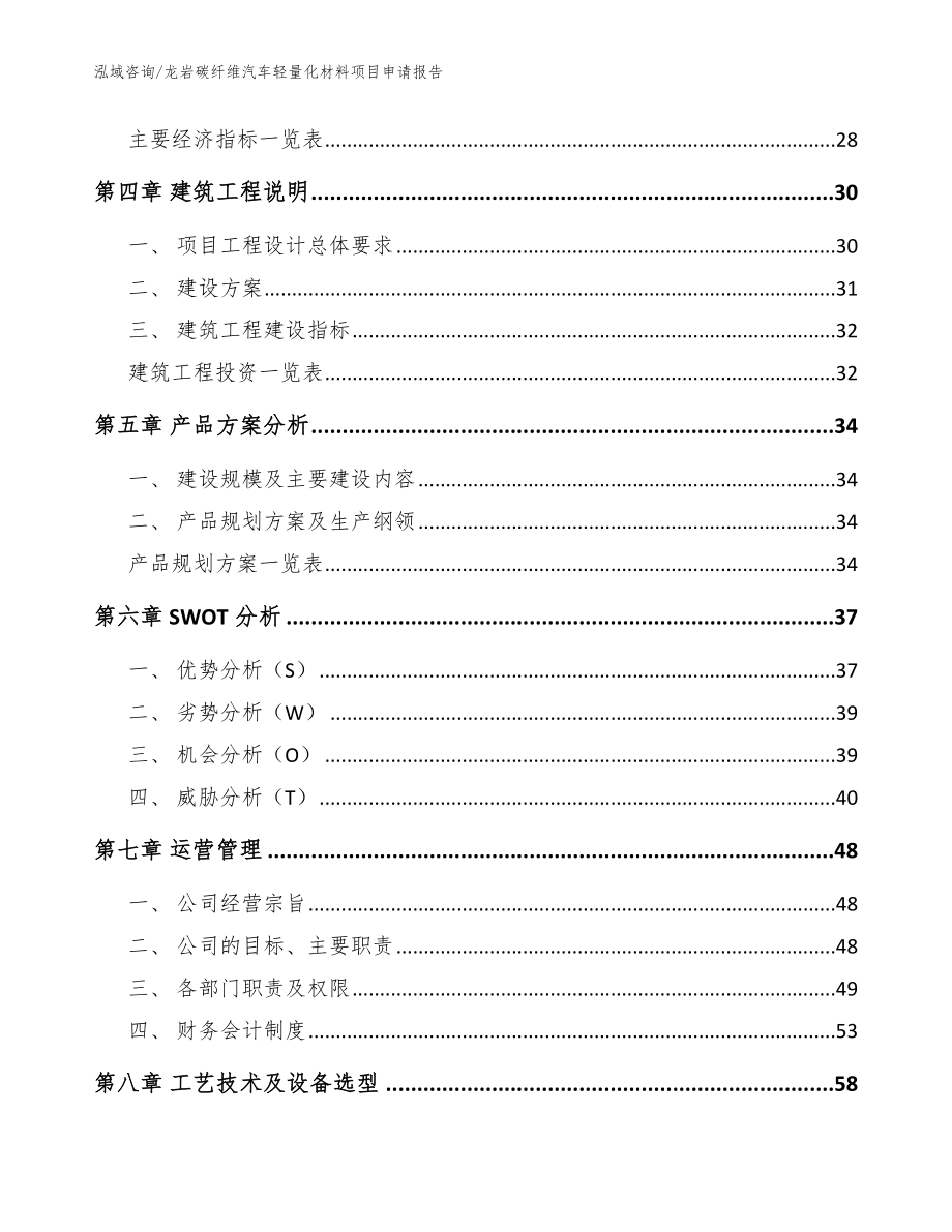 龙岩碳纤维汽车轻量化材料项目申请报告_模板_第3页