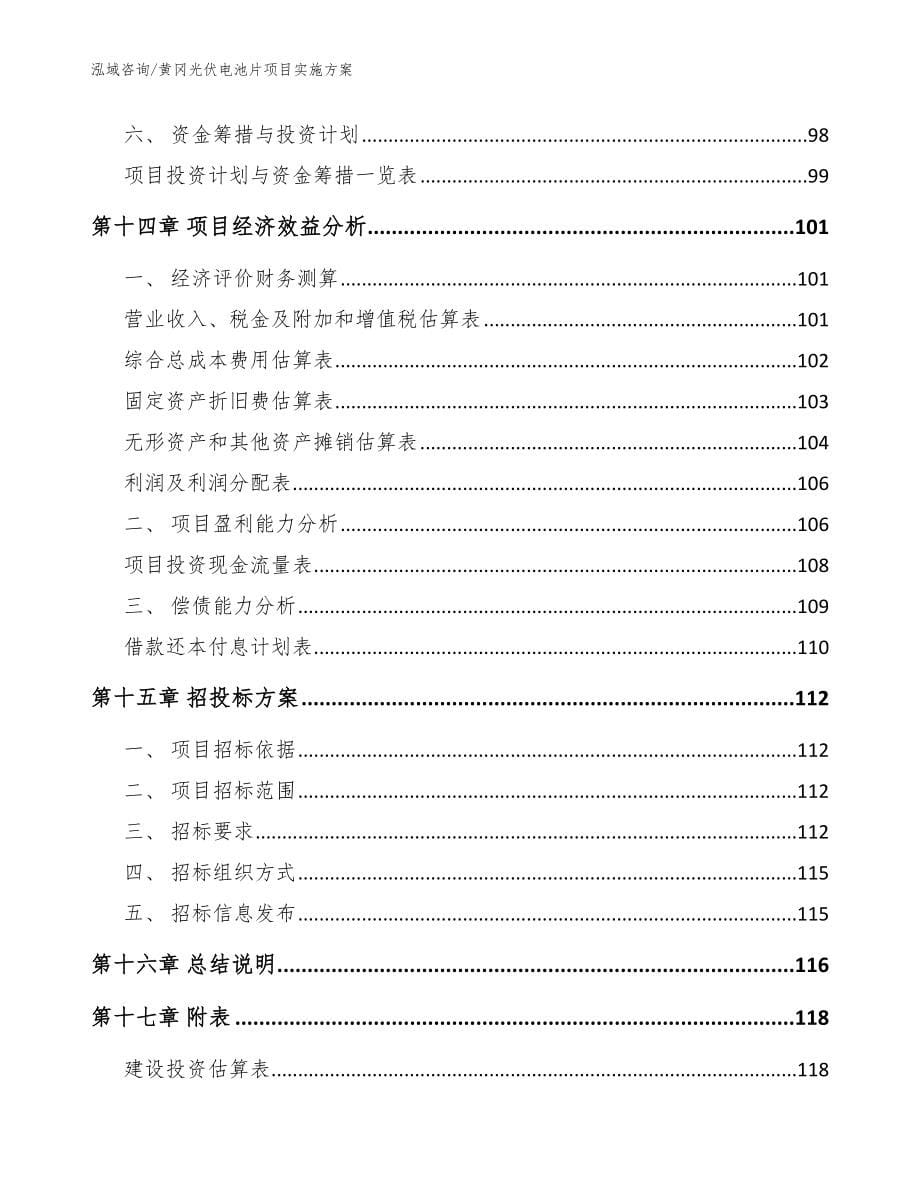 黄冈光伏电池片项目实施方案模板范本_第5页