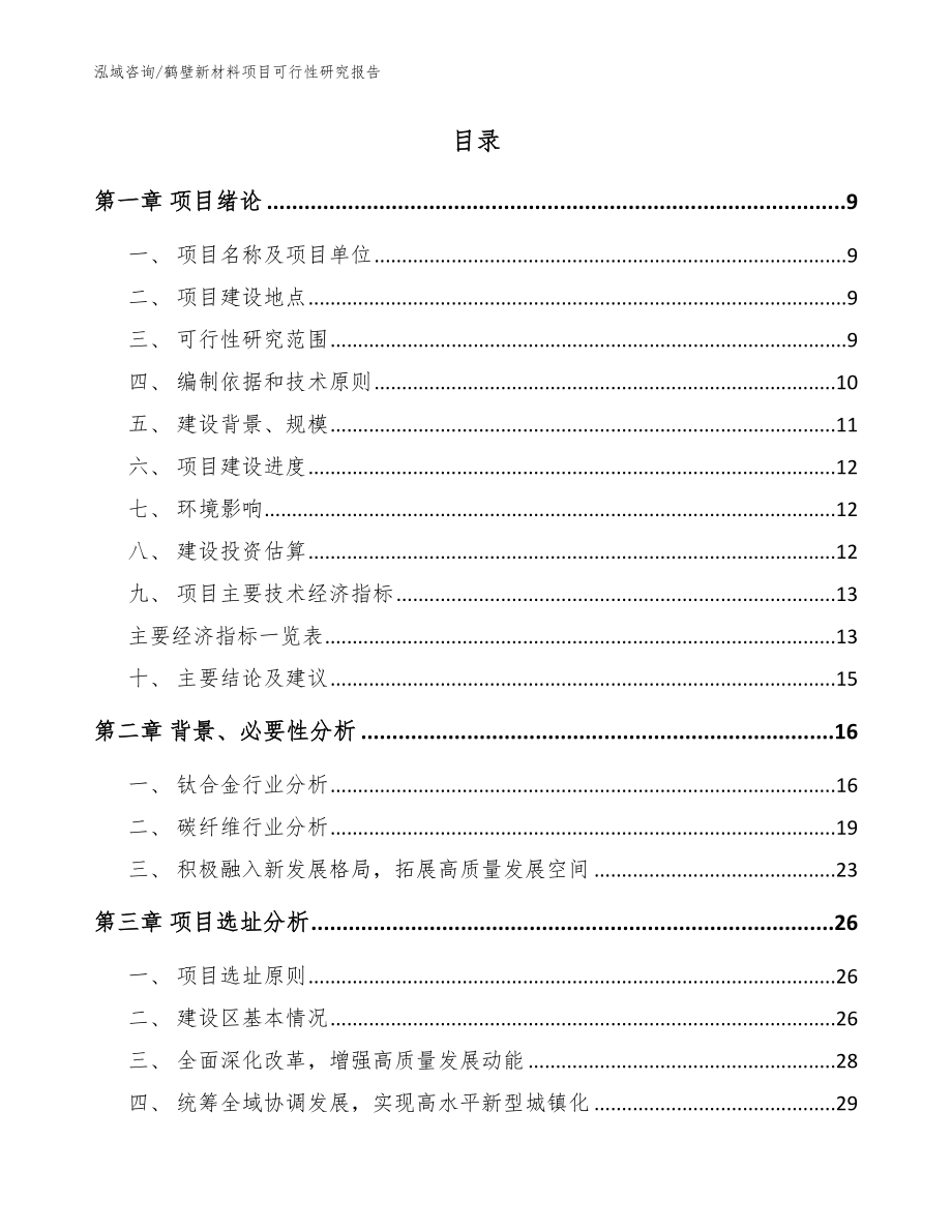 鹤壁新材料项目可行性研究报告【模板范文】_第2页