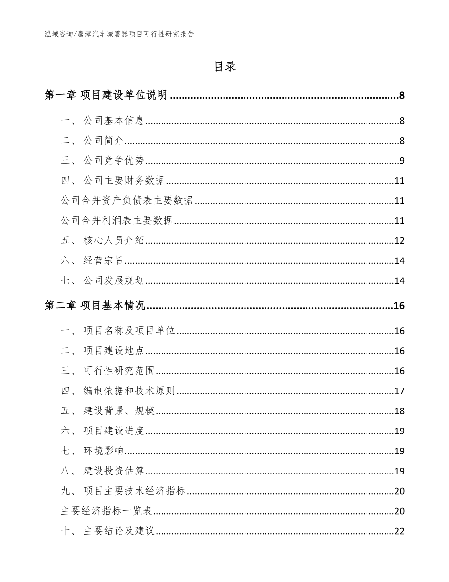 鹰潭汽车减震器项目可行性研究报告【参考范文】_第2页