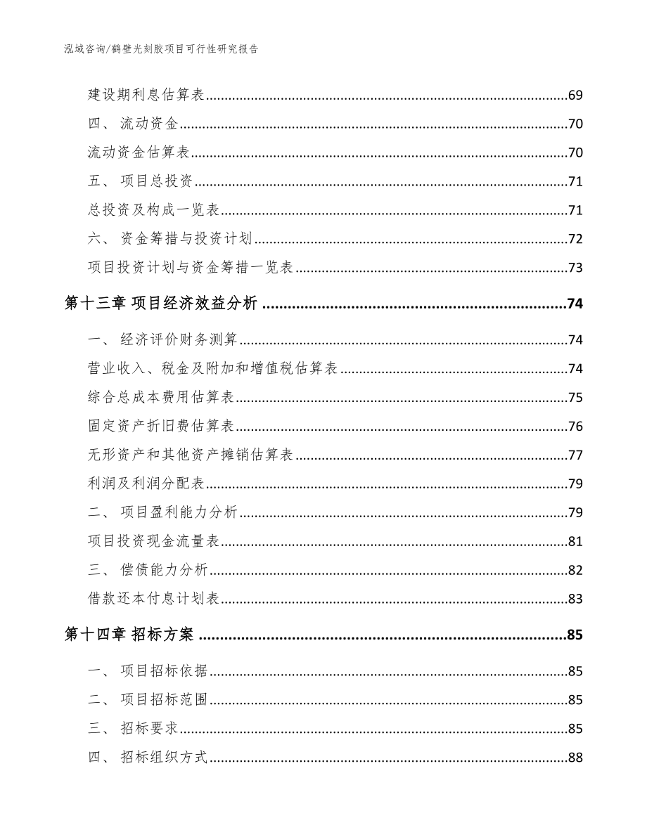 鹤壁光刻胶项目可行性研究报告_范文模板_第4页