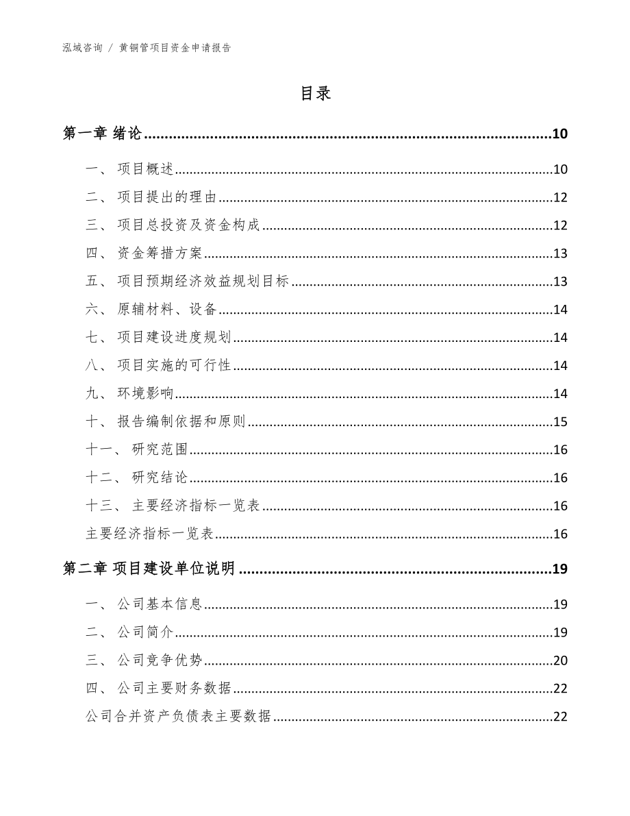 黄铜管项目资金申请报告【参考模板】_第2页